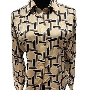 Zara Geometric Blouse, size Med, Polyester